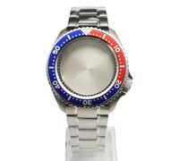 ROUHO 42mm Classique Plongée Boîtier Montre & Bracelet + Incliné 30,6mm Insert Lunette Kit, Adapté pour Mouvement NH35 NH36 28,5mm Cadran, Montre Modification Accessoires pour Seiko SKX007-E 6