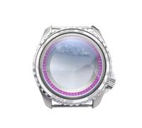 ROUHO 42mm DIY Acier Inoxydable Boîtier Montre Bague Chapitre Kit, Adapté pour Mouvement NH35 NH36, Fond Transparent Remplacement Montre Modification Set pour Seiko SKX007-G 8