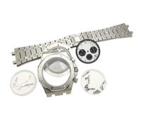 ROUHO 42mm Montre Complet Build Kit, Octogonal Boîtier pour Mouvement Quartz VK63, Intégré Bracelet Cadran avec Horloge Aiguilles Montre Modification Kit pour Audemars Piguet Royal Oak-A