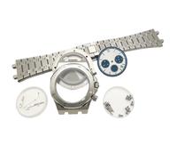 ROUHO 42mm Montre Complet Build Kit, Octogonal Boîtier pour Mouvement Quartz VK63, Intégré Bracelet Cadran avec Horloge Aiguilles Montre Modification Kit pour Audemars Piguet Royal Oak-E