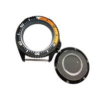 ROUHO 42mm Montre Modification Kit Adapté pour Japonais Calibre NH35 NH36 3.8 Couronne Position, Noir Bague Chapitre Boîtier Montre avec Insert Lunette pour Seiko SKX007-J