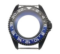 ROUHO 42mm Noir Boîtier Montre Kit Mod, pour Mouvement NH35 4R36, 3.0 Couronne Plongée Boîtier Montre pour Seiko SKX007 / SKX009-B 4