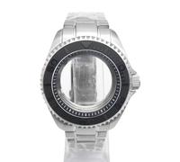 ROUHO 42mm Remplacement Plongée Montre Mod Boîtier + Bracelet Kit Adapté pour Mouvement NH35 4R36 3.8 Couronne Bague Chapitre, Montre Modification Insert Lunette pour Seiko SKX007-D