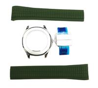 ROUHO 42mm Sport Montre Modification Kit, Adapté pour Mouvement NH35 NH36, Arrondi Octogone Boîtier + Bracelet Caoutchouc avec Boucle Papillon Set pour Patek Philippe Aquanaut-C