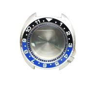 ROUHO 43,5mm Coussin Montre Modification Kit avec Bleu Bague Chapitre, Adapté pour Mouvement NH35 NH36 Céramique Lunette, Acier Inoxydable Rétro Boîtier Montre pour Seiko Prospex Turtle-D 2