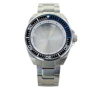 ROUHO 43,5mm Montre Modding Boîtier + Bracelet avec Céramique Insert Lunette, Adapté pour Mouvement NH35 NH36 4R36 28,5mm Cadran, Montre Modification Kit pour Seiko Prospex Samurai-D