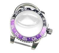 ROUHO Acier Inoxydable 40mm Montre Modification Kit, Adapté pour Mouvement 8215 8200 3804 2813 8205 28,5mm Cadran, Plat Verre Rotative Boîtier Montre pour Rolex Submariner GMT-Master-F 3