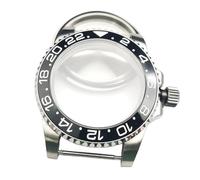 ROUHO Acier Inoxydable 40mm Montre Modification Kit, Adapté pour Mouvement 8215 8200 3804 2813 8205 28,5mm Cadran, Plat Verre Rotative Boîtier Montre pour Rolex Submariner GMT-Master-F 18
