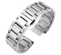 ROUHO Acier Inoxydable Accessoires de Montre Fermoir Déployant Homme en Métal Bracelet Montre pour Montblanc TimeWalker Heritage 1858-Argent 1 22mm
