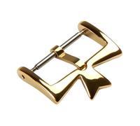 ROUHO Acier Inoxydable Boucle à Aiguille Bracelet Cuir, Fermoir Montre Accessoire pour Vacheron Constantin-Or 18mm