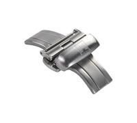 ROUHO Acier Inoxydable Double Bouton Poussoir Papillon Boucle Déployante Remplacement Montre Fermoir pour Tissot Couturier-Argent 22mm