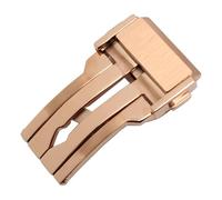 ROUHO Acier Inoxydable Fermoir Déployant Montre Boucle Pliant Bracelet Montre Remplacement Boucle Accessory pour Hublot Big Bang Classic Fusion-Or Rose 20mm