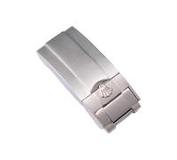 ROUHO Acier Inoxydable Fermoir Déployant Pliant Dégagement Rapide Bracelet Montre Boucle pour Rolex Submariner Date Daytona-Argent Brossé 16mm