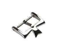 ROUHO Acier Inoxydable Montre Boucle Ardillon Remplacement Durable Cuir & Silicone Bracelet Montre Fermoir pour Vacheron Constantin-Argent 20mm