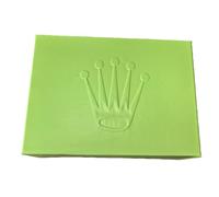 ROUHO Boîte à Montre Individuelle Bois Massif Vert Émeraude Présentoir Texture Vague Coffret Rangement Luxe pour Rolex Sky-Dweller