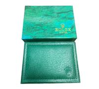 ROUHO Boîte à Montre Rectangulaire Verte Similicuir Intérieur Éponge Design Rétro Coffret Bijoux pour Rolex Vintage Box