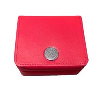 ROUHO Boîte à Montre Rouge Similicuir Structure Bois Poids Lourd 610g Intérieur Velours Rangement pour Omega Speedmaster