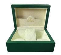 ROUHO Boîte de Rangement Montre Bois Massif Motif Vagues Doublure Velours Écrin Bijoux Vert Coffret Cadeau pour Rolex President