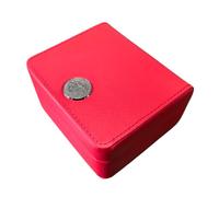 ROUHO Boîte Montre Cuir PU Beige Velours Intérieur Présentoir Bois pour Omega Speedmaster Snoopy Limited Edition