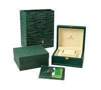 ROUHO Boîte Vitrine Horlogère Vert Organiseur Montre en Bois Emplacement Unique Collection Support Doublure Crème pour Rolex Day-Date