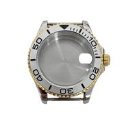 ROUHO Boîtier Montre Métal 40mm Fenêtre Cristal Loupe Date, Boîtier Modification 20mm Entrecorne pour Mouvement NH35 NH36-#3