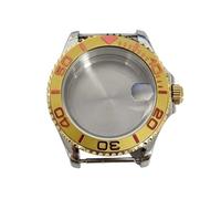 ROUHO Boîtier Montre Métal 40mm Fenêtre Cristal Loupe Date, Boîtier Modification 20mm Entrecorne pour Mouvement NH35 NH36-#20