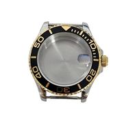 ROUHO Boîtier Montre Métal 40mm Fenêtre Cristal Loupe Date, Boîtier Modification 20mm Entrecorne pour Mouvement NH35 NH36-#5