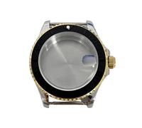 ROUHO Boîtier Montre Métal 40mm Fenêtre Cristal Loupe Date, Boîtier Modification 20mm Entrecorne pour Mouvement NH35 NH36-#2