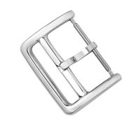 ROUHO Boucle de Montre Polie 16mm 18mm 20mm, Fermoir Robuste Acier 316L de Style Pre-V pour Hermès Leather Strap-Argenté 17mm