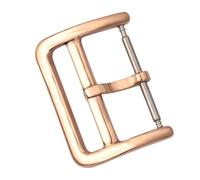 ROUHO Boucle de Montre Polie 16mm 18mm 20mm, Fermoir Robuste Acier 316L de Style Pre-V pour Hermès Leather Strap-Or Rose 17mm