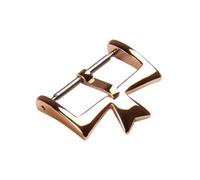 ROUHO Boucle de Remplacement de Bracelet en Cuir Boucle Papillon Acier Inoxydable Fermoir à Axle Accessoires de Montre pour VACHERON Constantin - Or Rose A 14mm