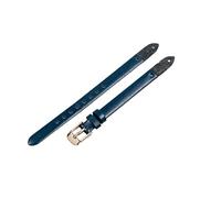 ROUHO Bracelet de Montre de Remplacement à Visser, Bande en Cuir Véritable Femme pour Fossil Virginia ES3861 ES3269 ES3284 ES3282 ES3405 ES3921-Bleu + Or Rose Boucle