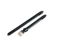 ROUHO Bracelet de Montre de Remplacement à Visser, Bande en Cuir Véritable Femme pour Fossil Virginia ES3861 ES3269 ES3284 ES3282 ES3405 ES3921-Noir + Or Rose Boucle