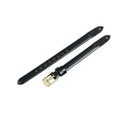 ROUHO Bracelet de Montre de Remplacement à Visser, Bande en Cuir Véritable Femme pour Fossil Virginia ES3861 ES3269 ES3284 ES3282 ES3405 ES3921-Noir + Or Boucle