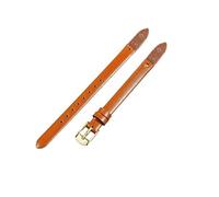 ROUHO Bracelet de Montre de Remplacement à Visser, Bande en Cuir Véritable Femme pour Fossil Virginia ES3861 ES3269 ES3284 ES3282 ES3405 ES3921-Marron + Or Boucle