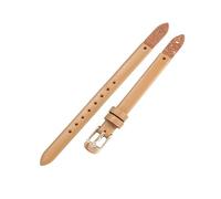 ROUHO Bracelet de Montre de Remplacement à Visser, Bande en Cuir Véritable Femme pour Fossil Virginia ES3861 ES3269 ES3284 ES3282 ES3405 ES3921-Beige + Or Rose Boucle