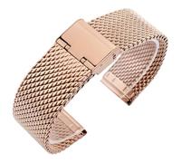ROUHO Bracelet de Montre Maille Tissée en Acier Inoxydable Fil de 1.0mm Remplacement Bracelet Montre Compatible avec Daniel Wellington-Or Rose 20mm