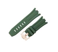 ROUHO Bracelet Montre 30mm Silicone Caoutchouc Étanche Fermoir Déployant Acier Inoxydable Souple Remplacement pour Audemars Piguet Royal Oak Offshore 15710 15703 C4