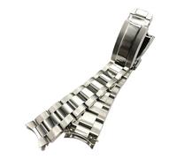 ROUHO Bracelet Montre Acier Inoxydable 18mm Bracelet Métal Rechange Embout Arrondi Oyster Jubilee pour Seiko SNK381K1 SNK391K1 SNK357K1 - A1