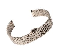 ROUHO Bracelet Montre Acier Inoxydable Bracelet Métal Rechange Slim Maillons Poli Argent Or pour La Grande Classique de Longines - Argenté 16mm