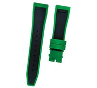 ROUHO Bracelet Montre Caoutchouc Étanche, Sophistiqué Silicone Souple Remplacement pour IWC Mark XVIII Le Petit Prince-Vert 21mm