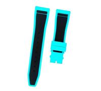 ROUHO Bracelet Montre Caoutchouc Étanche, Sophistiqué Silicone Souple Remplacement pour IWC Mark XVIII Le Petit Prince-Bleu 22mm