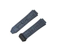 ROUHO Bracelet Silicone 26mm Relief Alligator 19mm Effet Cuir Caoutchouc Fermoir Acier Inoxydable Doux pour Hublot Big Bang Collection C5