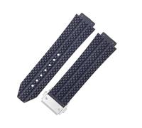 ROUHO Bracelet Silicone 26mm x 19mm Montre Caoutchouc Étanche Fermoir Déployant Acier Inoxydable Souple pour Hublot Big Bang Collection B2