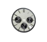 ROUHO Cadran Chronographe Gaufré 31.8mm Texturé avec Guichet Date, Face de Montre Pièces Modding pour Seiko VK63 Movement-C5