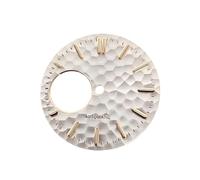 ROUHO Cadran Cœur Ouvert Martelé 28.5mm, Une Face Lumineuse Couronne 3h Modification pour Seiko NH38 Movement-S9