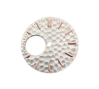 ROUHO Cadran Cœur Ouvert Martelé 28.5mm, Une Face Lumineuse Couronne 3h Modification pour Seiko NH38 Movement-S8