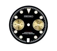 ROUHO Cadran de Montre Acier Inoxydable VK63 VK64 Mouvement Chronographe Face Métallique 29,5mm Phosphorescente Réparation Composant Rechange pour Seiko