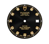 ROUHO Cadran en Acier Inoxydable Calibre 2824 Réparation Cadran en métal 29mm Guichet Date Modding Pièce pour Tudor Classic Collection - A3