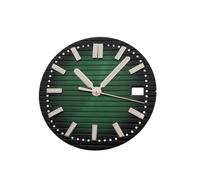 ROUHO Cadran Motif Teck 30.5mm, Une Face de Garde-Temps Lumineuse Couronne 3h avec Date Mod pour Seiko NH35 NH36 Movement-C9